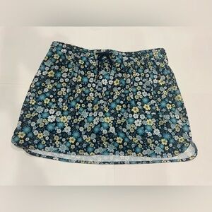 St. John’s Bay Mini Athletic Skort Women’s XXL Floral Blue Yellow Drawstring